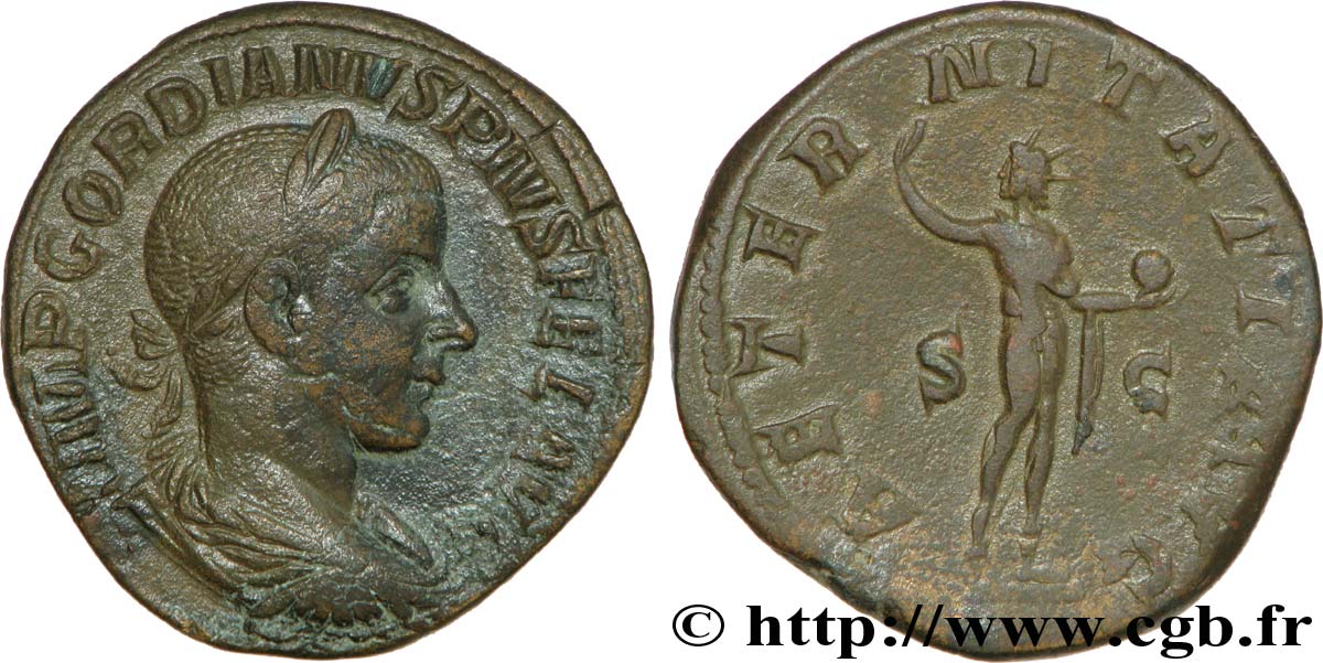 GORDIANO III Sesterce, (GB, Æ 31) BB