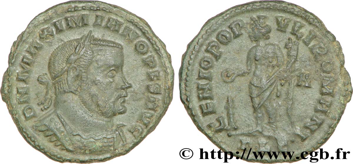 MASSIMIANO ERCOLE Follis ou nummus AU