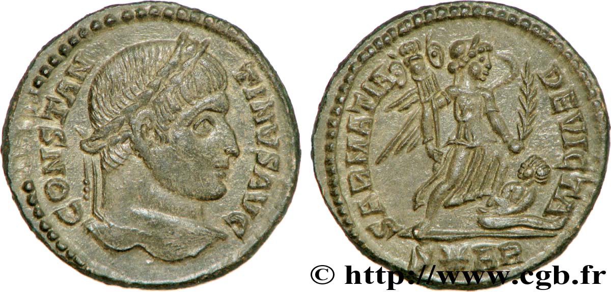 CONSTANTINO I EL MAGNO Centenionalis ou nummus FDC