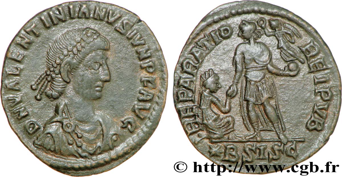 VALENTINIAN II Maiorina pecunia, (MB, Æ 2) AU