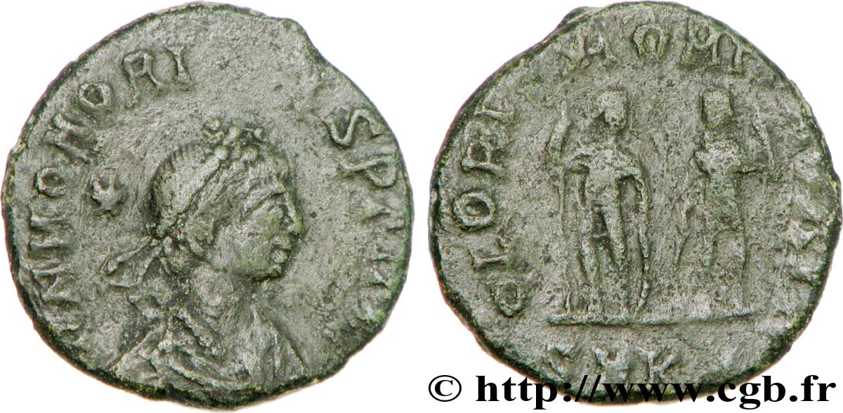 Honorius Nummus, (PBQ, Æ 4) XF