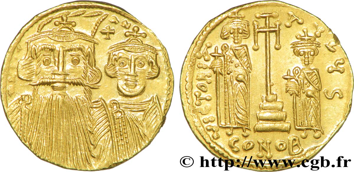 CONSTANS II, CONSTANTINE IV, HERACLIUS und TIBERIUS Solidus ST