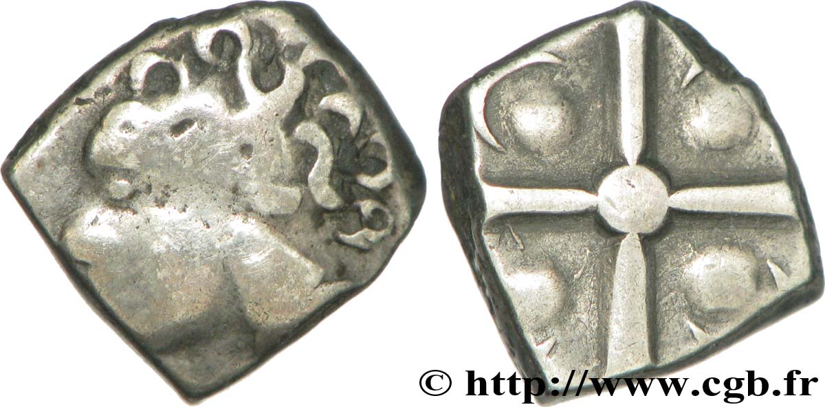 GALLIA - SUDOESTE DE LA GALLIA - TOLOSATES (Región de Vieja-Tolosa) Drachme “à la tête négroïde”, S. 74 BC+/MBC