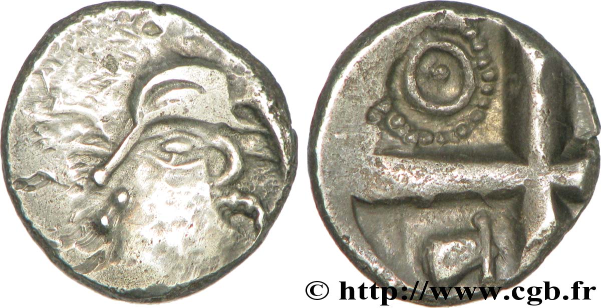 GALLIA - SUDOESTE DE LA GALLIA - PETROCORII (Región de Perigueux) Drachme  type de Belvès , S. 220-222 MBC/EBC