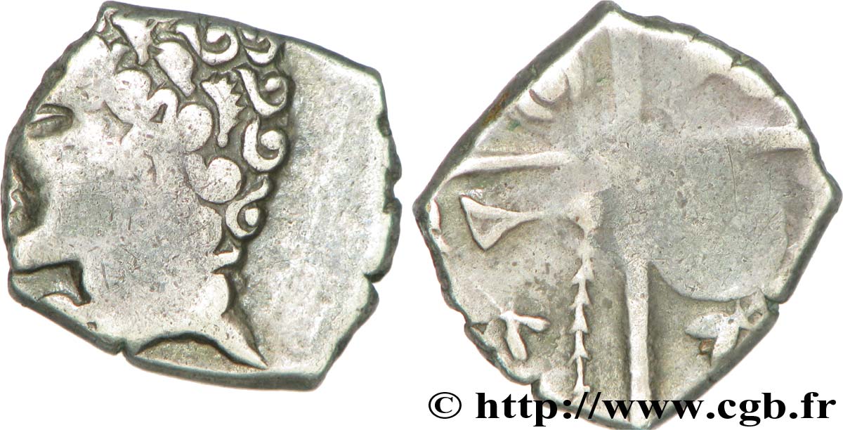 GALLIA - SOUTH WESTERN GAUL - PETROCORES / NITIOBROGES, Unspecified Drachme “au style flamboyant”, S. 147 XF/VF