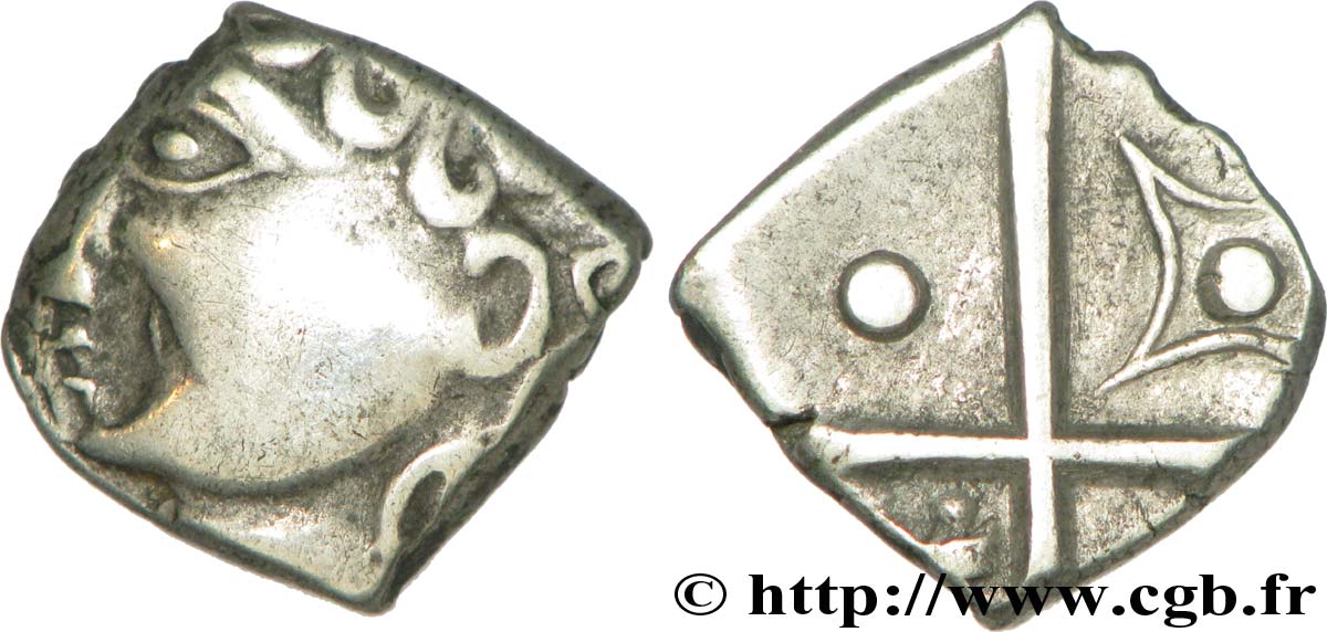 GALLIA - SOUTH WESTERN GAUL - PETROCORES / NITIOBROGES, Unspecified Drachme “au style flamboyant”, S. 197 VF