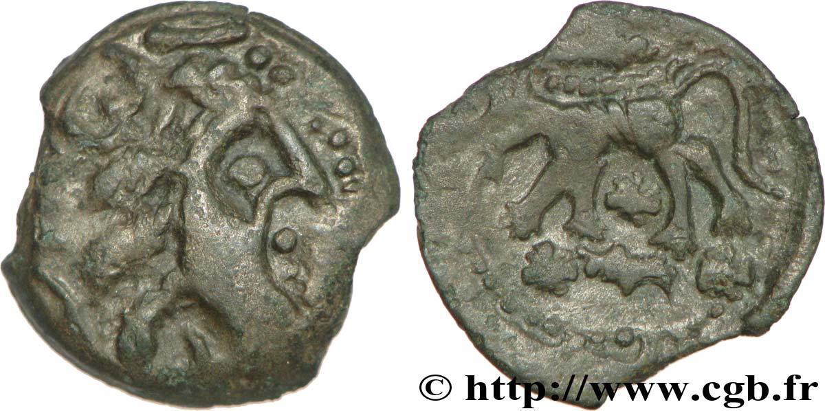 GALLIA - CARNUTES (Regione della Beauce) Bronze au loup, tête à droite q.SPL