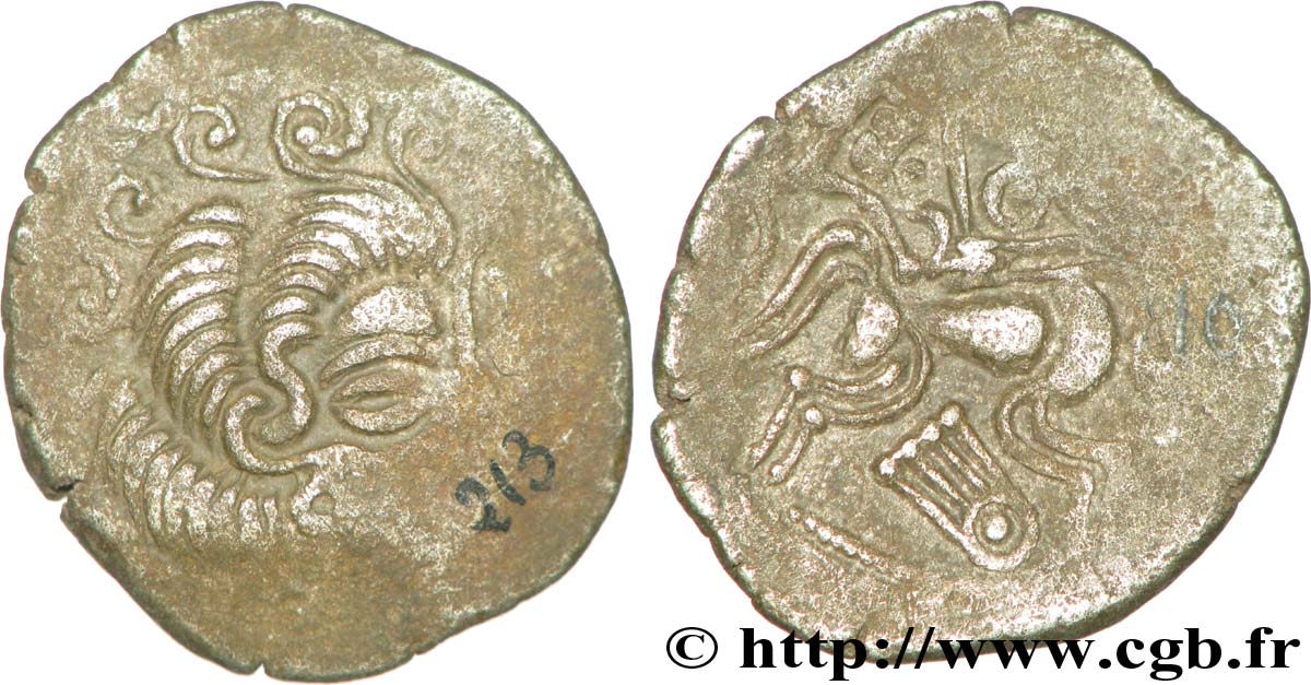GALLIA - ARMORICA - CORIOSOLITÆ (Región de Corseul, Cotes d Armor) Statère de billon, classe IV b MBC