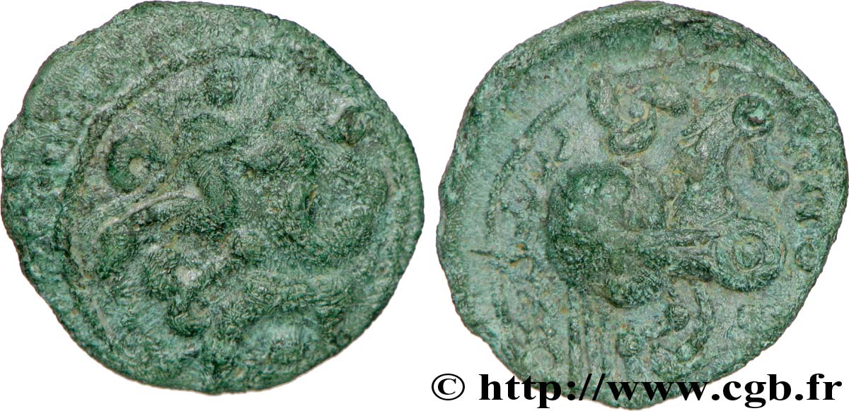 GALLIA BELGICA - AMBIANI (Regione di Amiens) Bronze “au triskèle et au canard” VF/XF