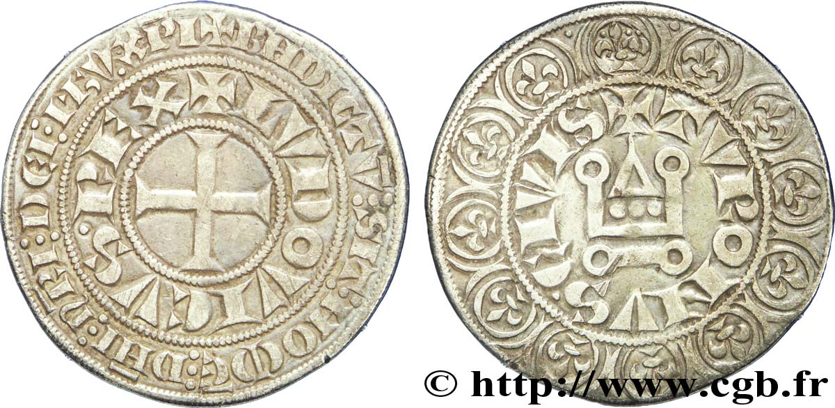 LOUIS IX DIT  SAINT LOUIS  Gros tournois après 1266  TTB