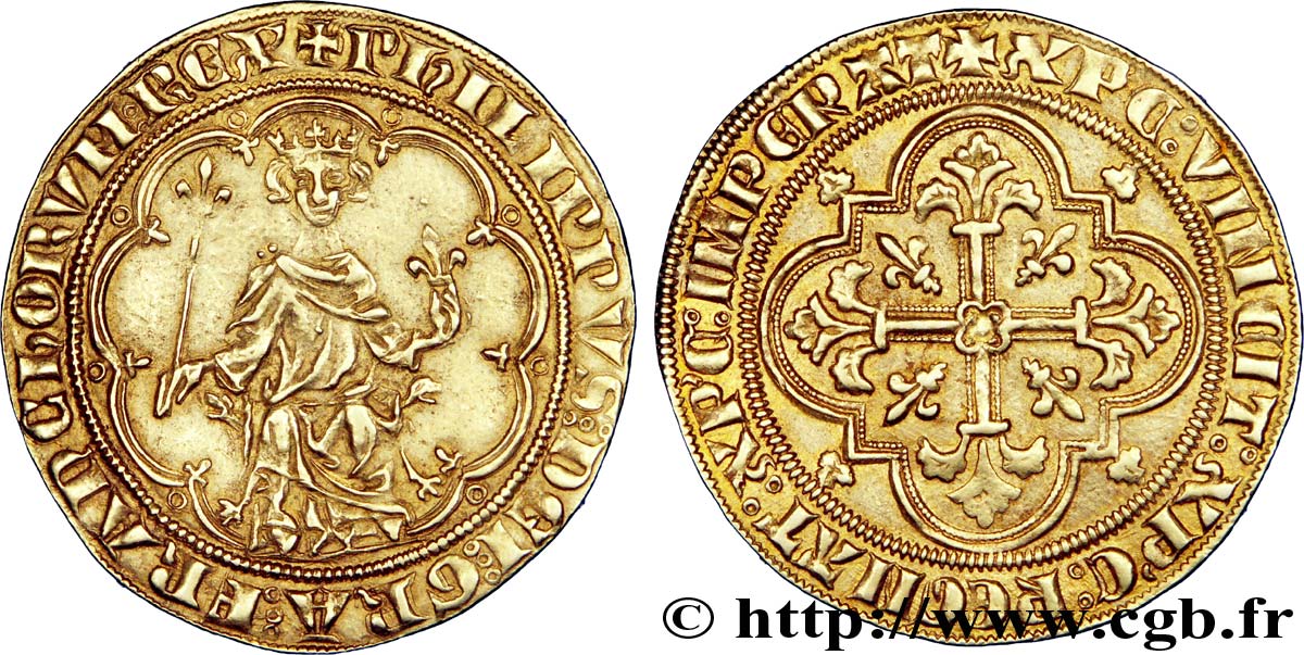 PHILIPP IV  THE FAIR  Denier d’or à la masse n.d.  fVZ