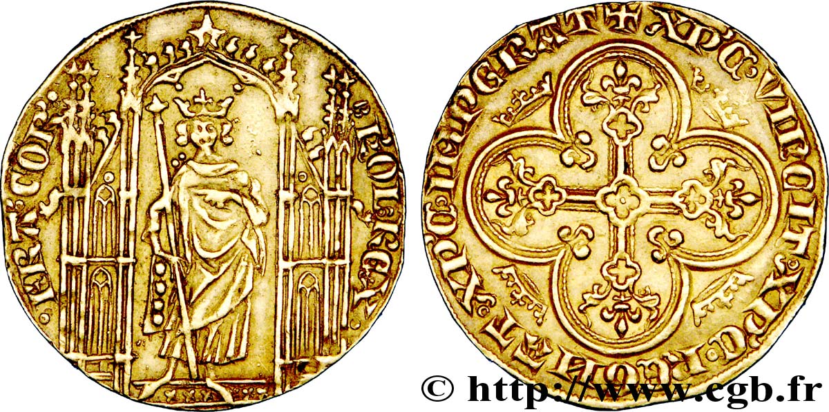 CARLO IV  THE FAIR  Royal d or 16/02/1326  q.SPL