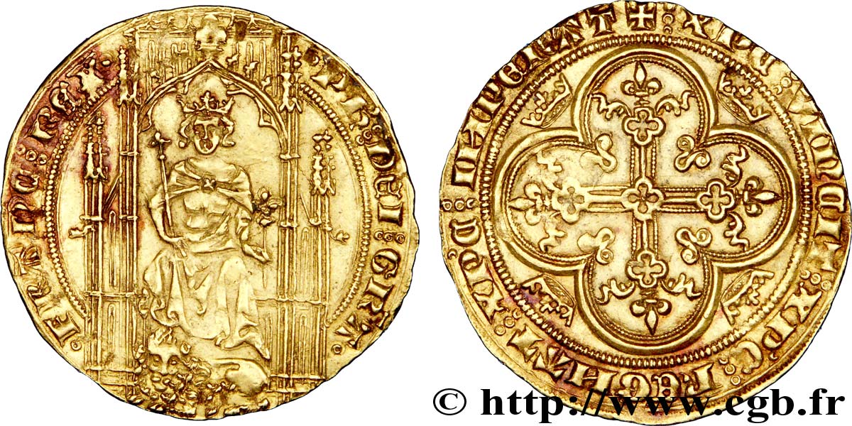 FILIPPO VI OF VALOIS Lion d’or 31/10/1338  q.SPL