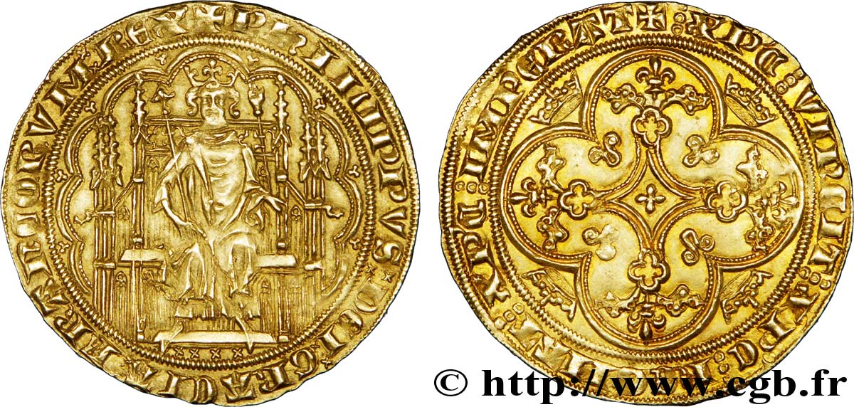 FILIPPO VI OF VALOIS Chaise d or 17/07/1346  q.SPL/SPL
