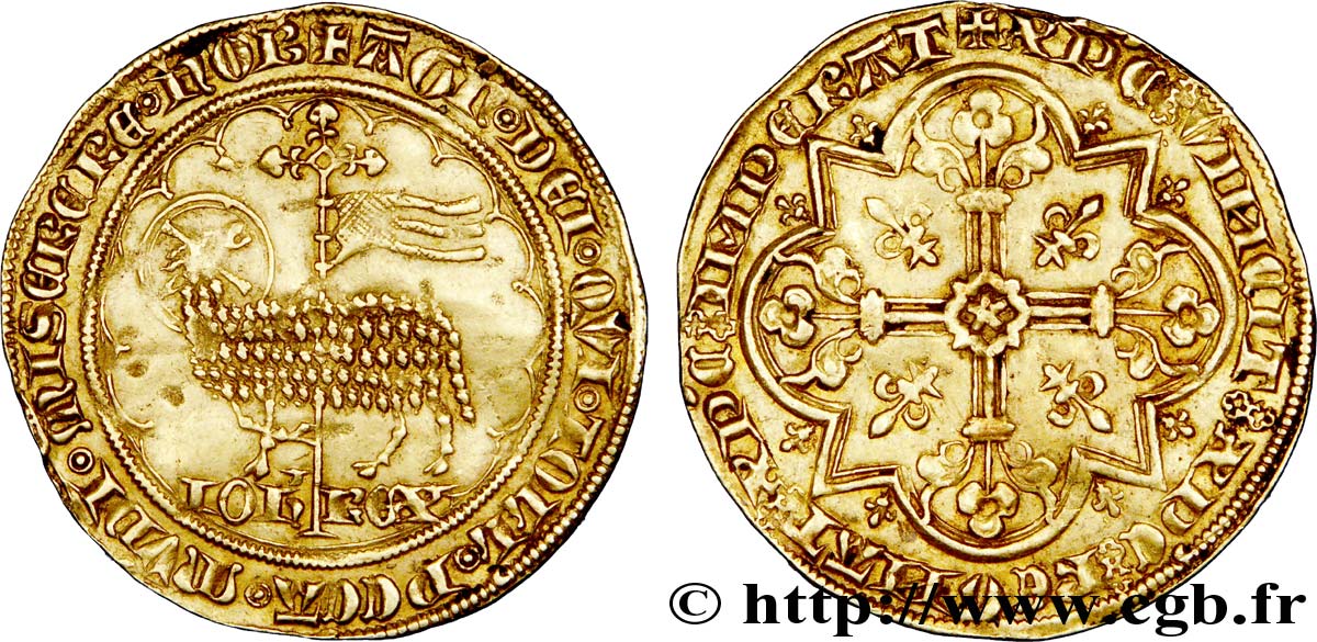 GIOVANNI II  THE GOOD  Mouton d or 17/01/1355  XF