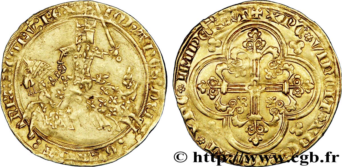 JOHANN II  THE GOOD  Franc à cheval n.d.  fVZ/SS