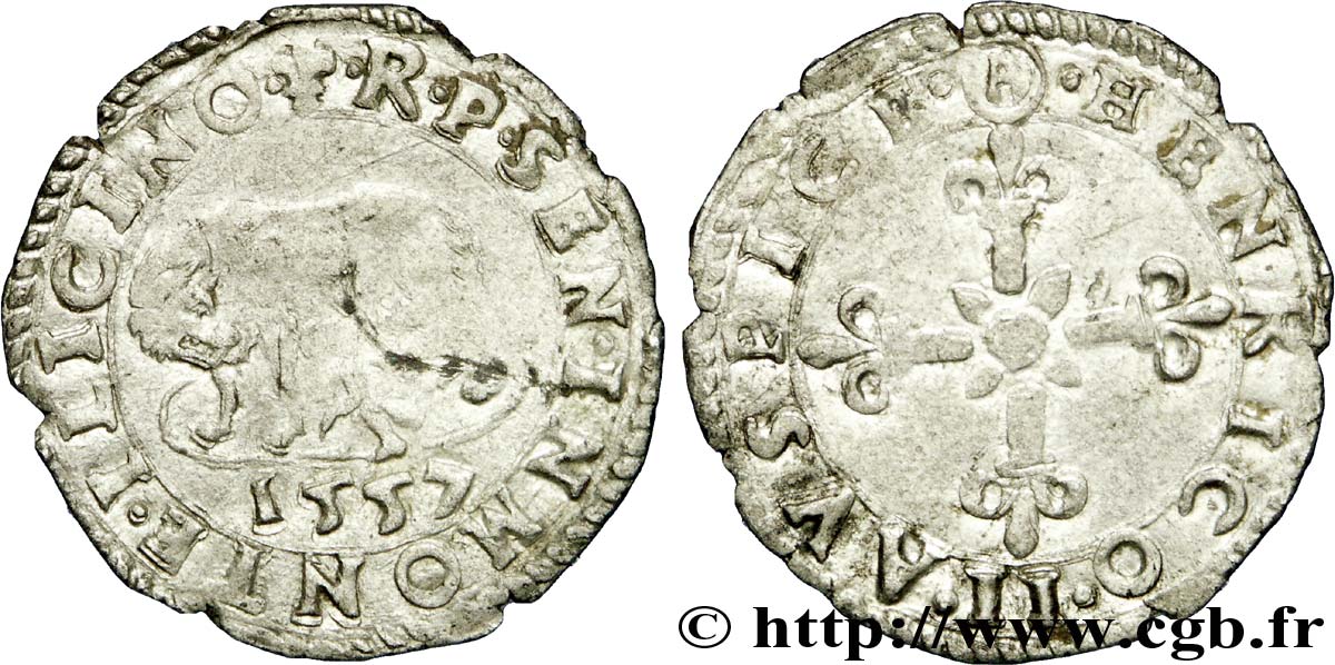 ITALY - SIENA - MONTALCINO - HENRY II Parpaillole 1557 Montalcino XF