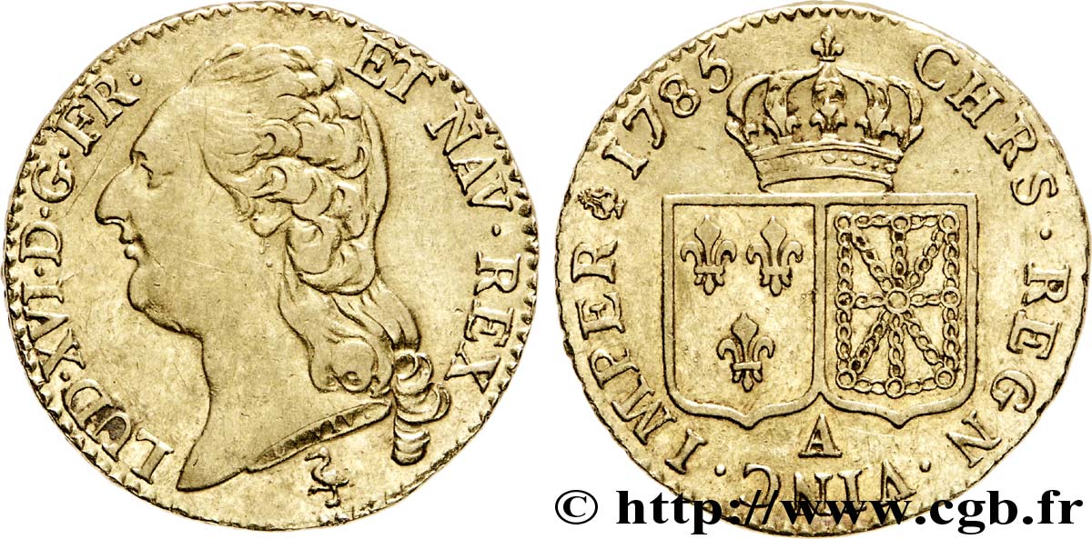 LOUIS XVI Louis d or dit  aux écus accolés  1785 Paris TTB/TTB+