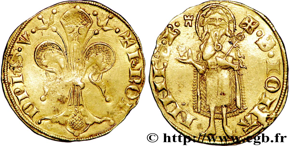 DAUPHINE - DAUPHINS OF VIENNOIS - CHARLES V Florin d or AU