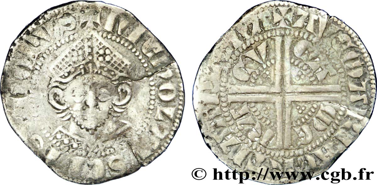CAMBRÉSIS - ÉVÊCHÉ DE CAMBRAI - NICOLAS DE FONTAINES dit NICOLAS III (51e évêque) Petit gros, légende fautée (GRTIAA) TB/TB+