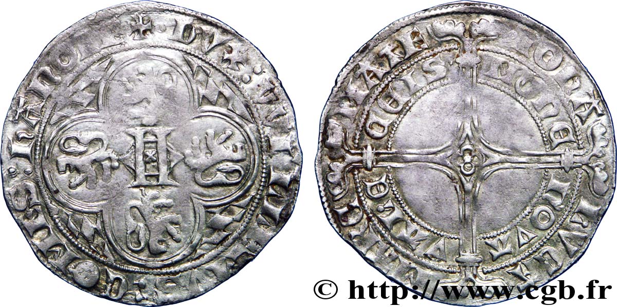 HAINAUT - COMTÉ DE HAINAUT - GUILLAUME III DE BAVIÈRE Plaque aux évangélistes TTB+