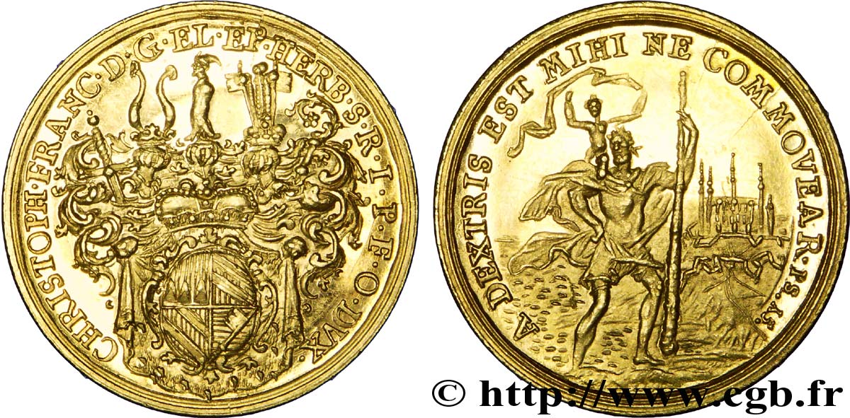 GERMANIA - WURZBURG Double ducat de présentation n.d. Nuremberg MS