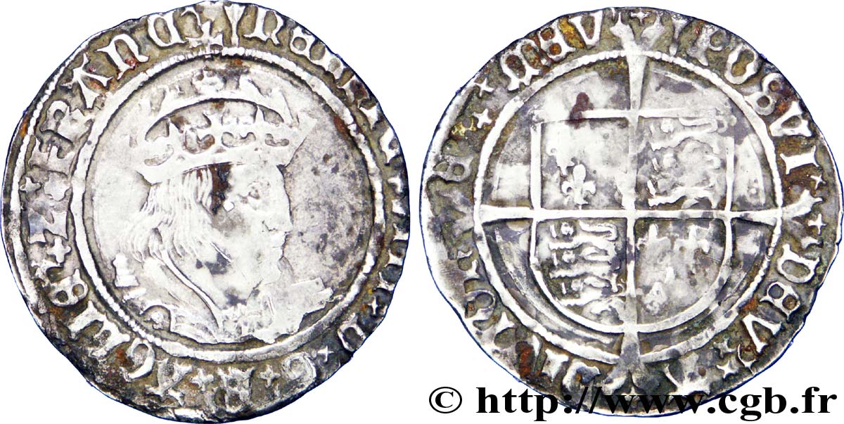 ENGLAND - KINGDOM OF ENGLAND - HENRY VIII Gros 1526-1532 Londres SS