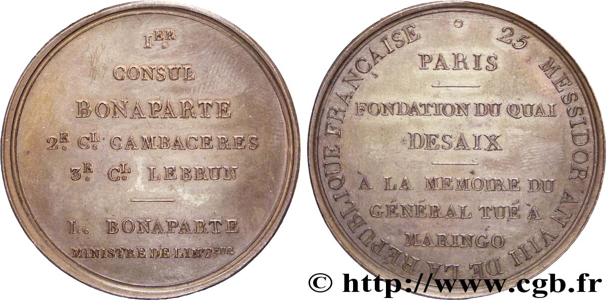 CONSULADO Médaille BR 42, Fondation du quai Desaix EBC