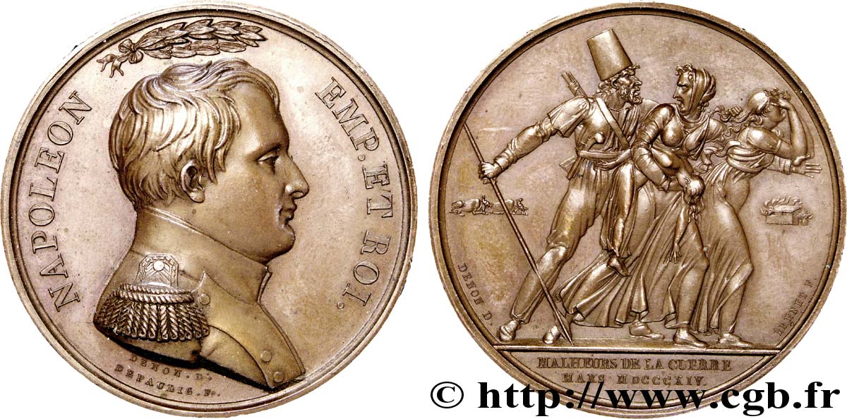 PRIMER IMPERIO Médaille BR 40, Malheurs de la guerre EBC