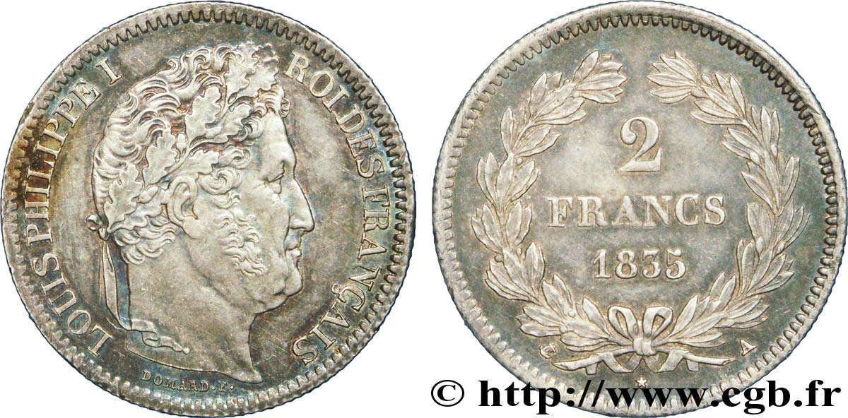 2 francs Louis-Philippe 1835 Paris F.260/42 SPL 