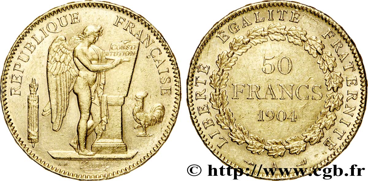 50 francs or Génie 1904 Paris F.549/6 TTB 