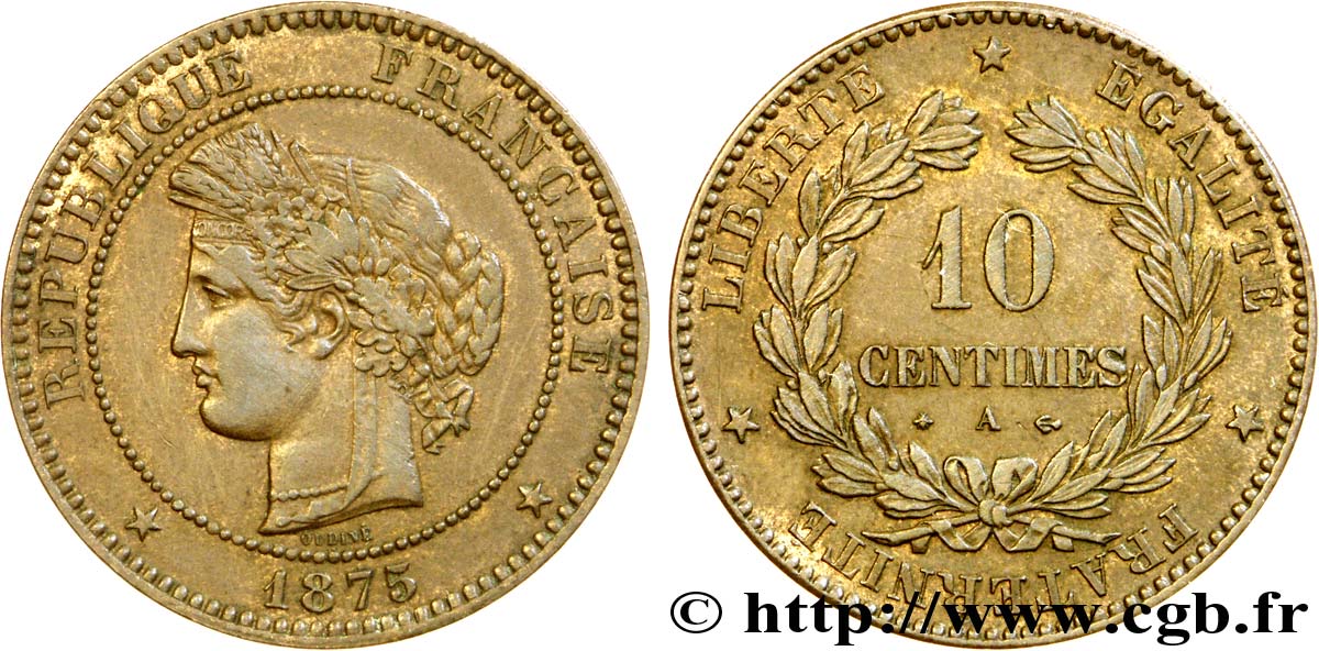 10 centimes Cérès 1875 Paris F.135/14 BB 