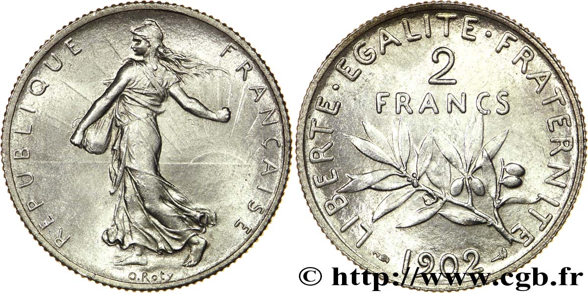 2 francs Semeuse 1902 Paris F.266/7 SUP 