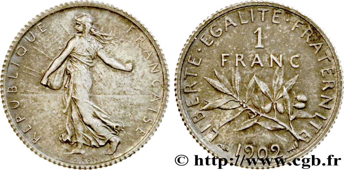 1 franc Semeuse 1902 Paris F.217/7 AU 