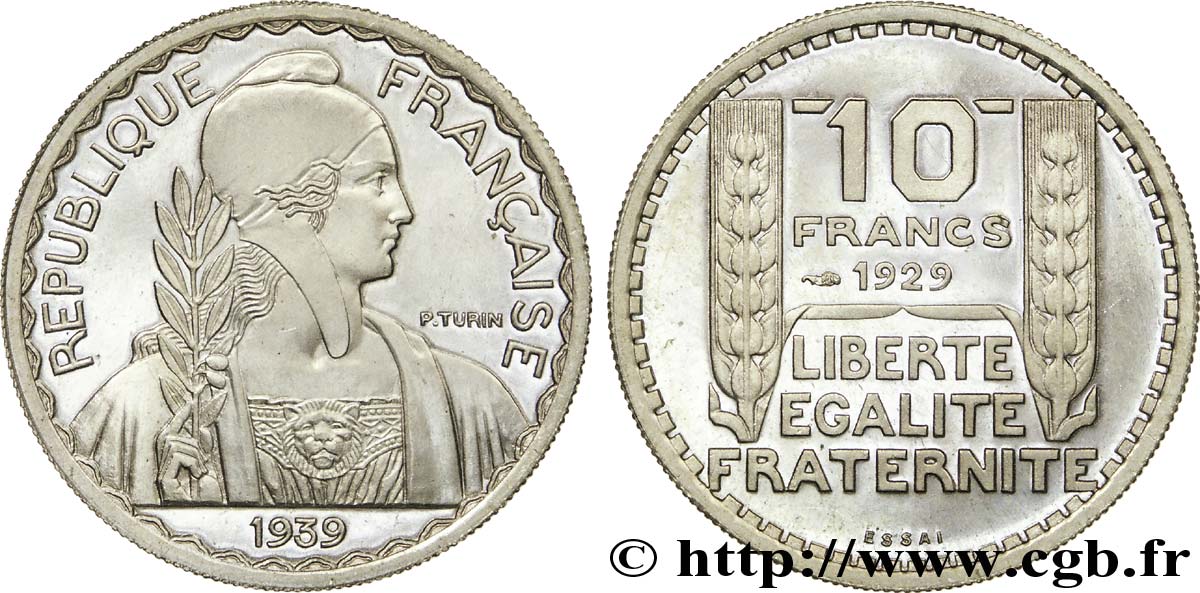 Préparation de la 10 francs Pétain, moyen module, 25 mm, 8 g - Essai n.d. Paris Maz.2606 e FDC 