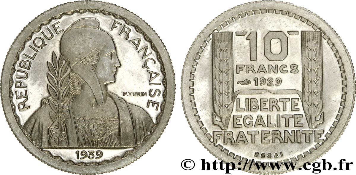 Préparation de la 5 francs Pétain, petit module, 21 mm, 3 g - Essai n.d. Paris Maz.2606 e MS 