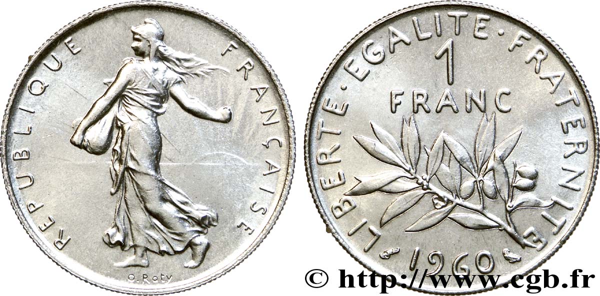 1 franc Semeuse, nickel 1960 Paris F.226/4 VZ 