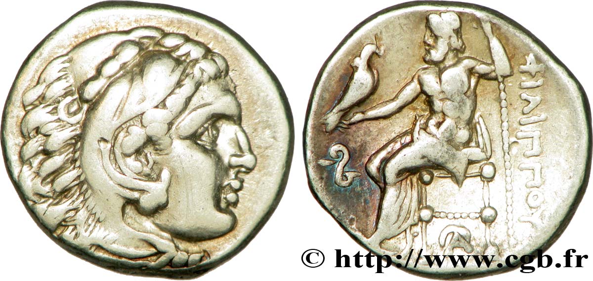MACEDONIA - MACEDONIAN KINGDOM - PHILIP III ARRHIDAEUS Drachme AU/AU