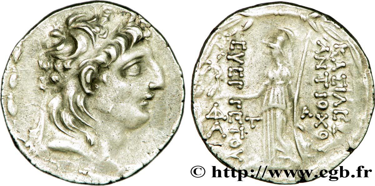 CAPPAODOCIA - REGNO DI CAPPADOCIA - ARIARATHES VII PHILOMETOR Tétradrachme au nom et au type d’Antiochus VII Sidetes SPL