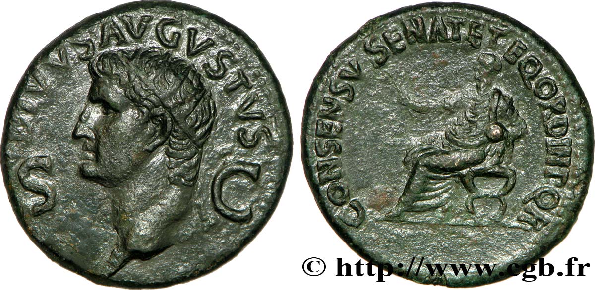 AUGUSTO Dupondius, (MB, Æ 29 ) q.SPL