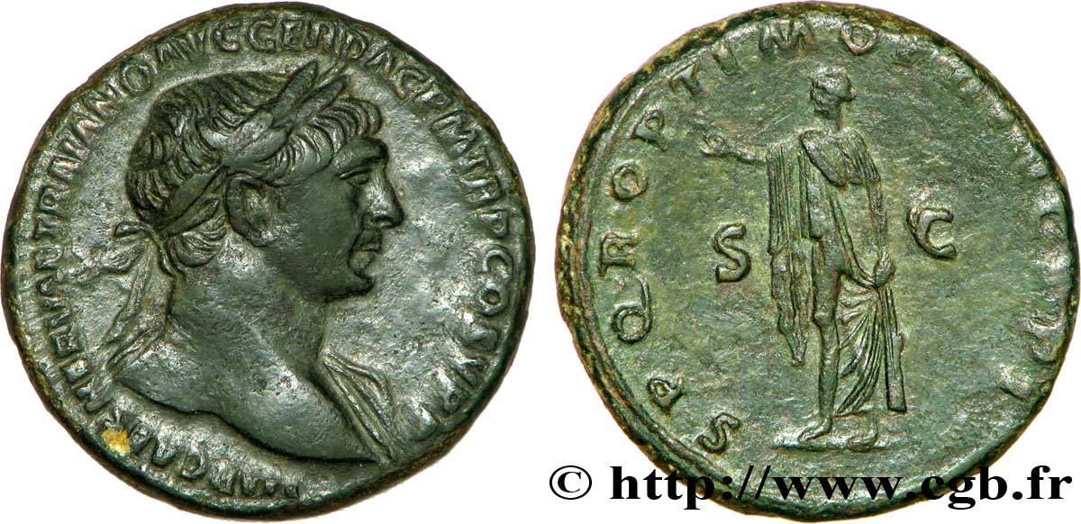 TRAJANUS As, (MB, Æ 27)  AU