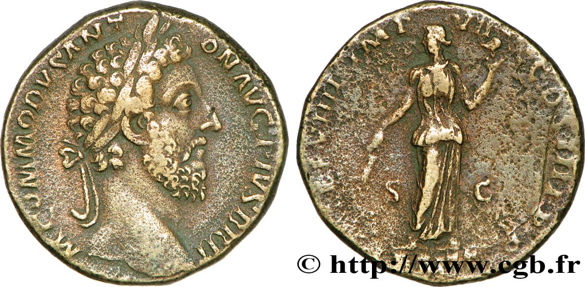 COMMODUS Sesterce, (GB,  Æ 30) XF/VF