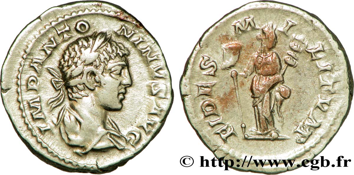 ELAGABALUS Denier AU