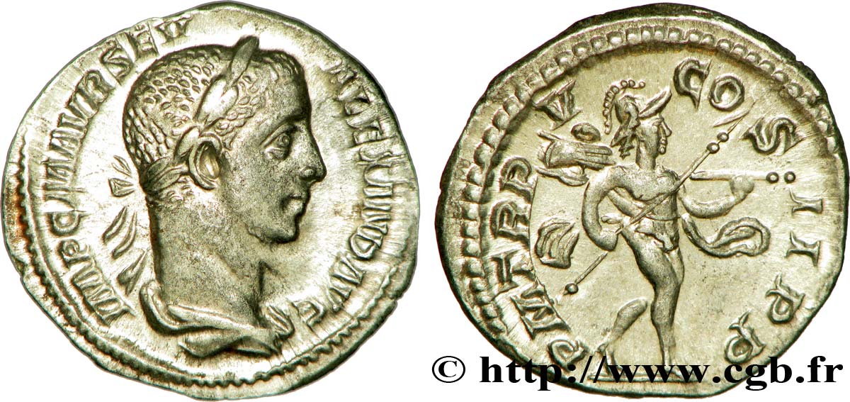 SEVERUS ALEXANDER  Denier MS