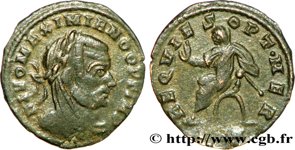 MAXIMIANUS HERCULIUS Demi-follis ou demi-nummus AU