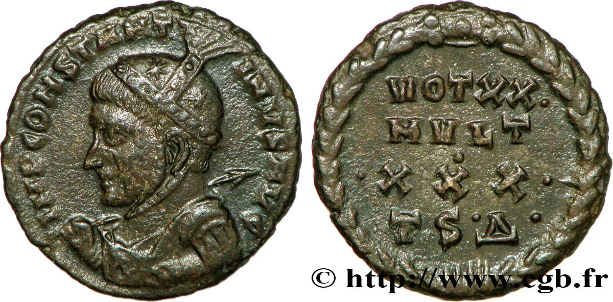 CONSTANTINE I THE GREAT Centenionalis ou nummus AU/XF