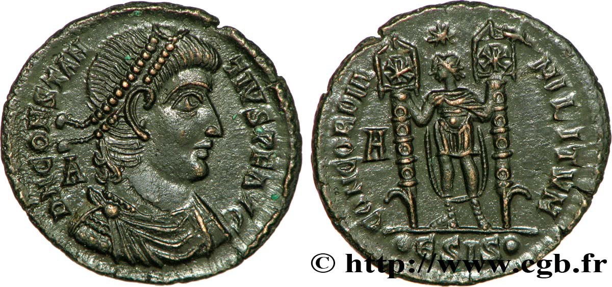 VETRANIO für CONSTANTIUS II Maiorina, (MB, Æ 2) fST