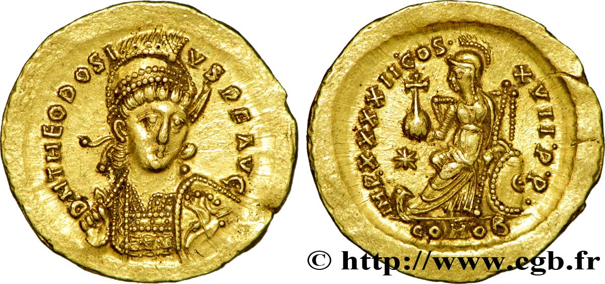 THEODOSIUS II Solidus MS