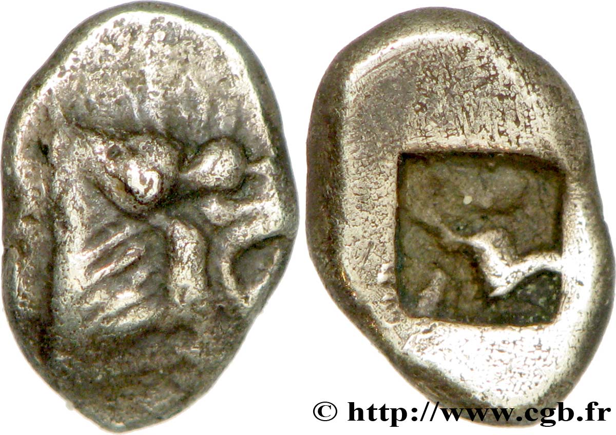 MASSALIA - MARSEILLE Obole à la tête de lion, à droite, du type du trésor d’Auriol  TTB+