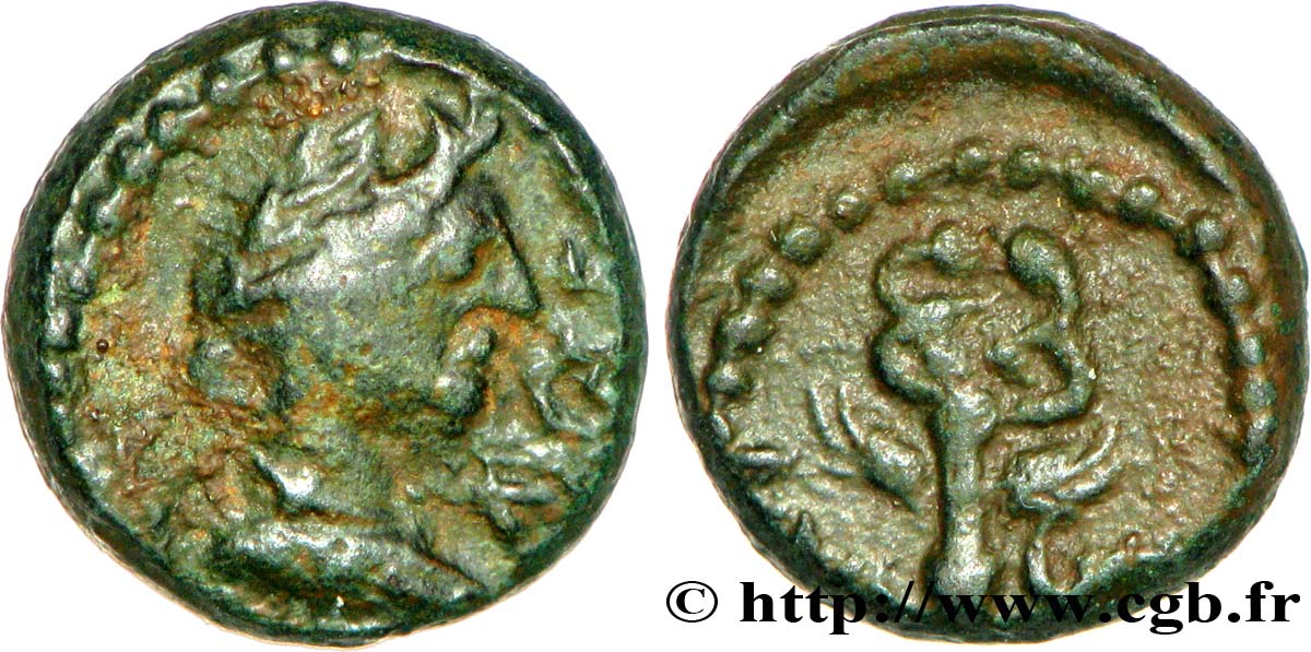 MASSALIA - MARSEILLES Bronze au caducée, tête laurée AU/AU